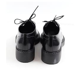 Prada-leather lace-ups-Black