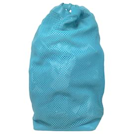 Autre Marque-Celine Turquoise Perforated Leather Backpack-Blue