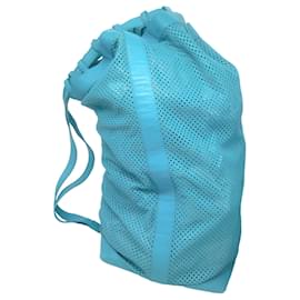Autre Marque-Celine Turquoise Perforated Leather Backpack-Blue
