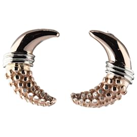 Autre Marque-Vintage 14k Pink Gold Moons Earrings-Golden