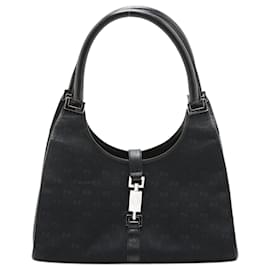 Gucci-Borsa a tracolla New Jackie in tela GG nera-Nero