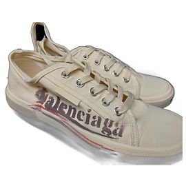 Tênis Balenciaga Masculino Eggshell Algodão Tamanho 42 Fora de branco