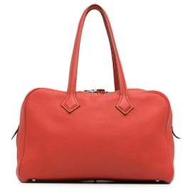 Hermès-Hermès Red Clemence Victoria II 35-Red