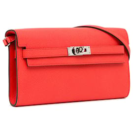 Hermès-Hermès Red Epsom Kelly To Go Wallet-Red