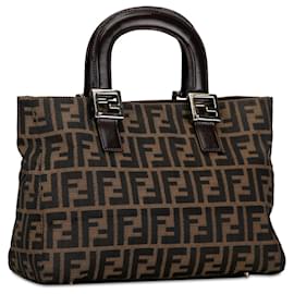 Fendi-cabas Twins en toile Zucca marron Fendi-Marron