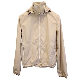 Brunello Cucinelli Shell-Kapuzenjacke aus beigem Polyester Beige