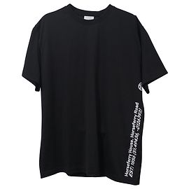 Camiseta Burberry con estampado de direcciones en algodón negro Negro