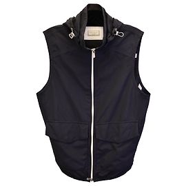 Brunello Cucinelli – Weste mit Kapuze aus schwarzem Nylon Schwarz