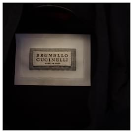 Brunello Cucinelli-Gilet con cappuccio Brunello Cucinelli in nylon nero-Nero