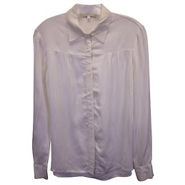 Camicia Maje abbottonata in cotone seta bianco Bianco