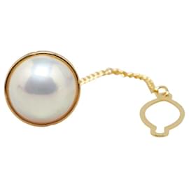 Tasaki-Tasaki 18k Gold Pearl Necktie Clip Metal Other in Good condition-Other