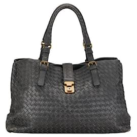 Bottega Veneta-Bottega Veneta Intrecciato Leather Roma Tote Bolso tote de cuero 171265 en buen estado-Otro