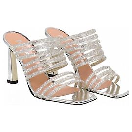 Wunderschöne POLLINI Mules in Silber, Größe 37,5, brandneu. Silber