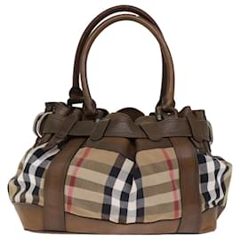 Burberry-Bolso tote BURBERRY Nova Check Lona Beige Auth yk12200-Beige