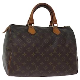 Louis Vuitton-Bolsa de mão LOUIS VUITTON Monograma Speedy 30 M41526 Autenticação de LV 73563-Monograma