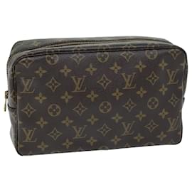 Louis Vuitton-LOUIS VUITTON Monogram Trousse Toilette 28 Pochette M47522 LV Auth am6147-Monogramme