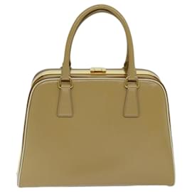 Prada-PRADA Hand Bag Safiano leather Beige Auth 73867-Beige