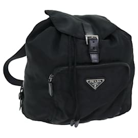 Prada-PRADA Backpack Nylon Black Auth ki4429-Black