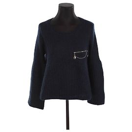 Claudie Pierlot Wollpullover Marineblau