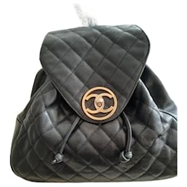 Chanel-Chanel Backpack --Black
