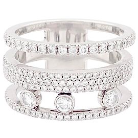 Bague Messika "Move Romane" or blanc, diamants. Autre