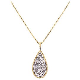 Colar Buccellati “Ramage” em dois ouros e diamantes. Outro