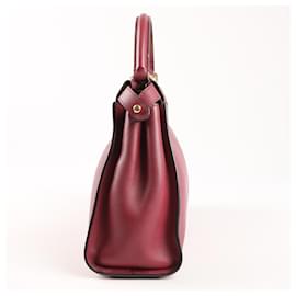 Fendi-Fendi Peekaboo Sac à main 2 voies en cuir régulier en violet-Violet