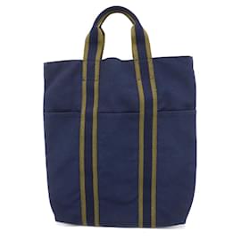 Hermès-Hermès Cabas-Blu navy