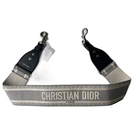 Christian Dior-Tracolla in tela-Grigio