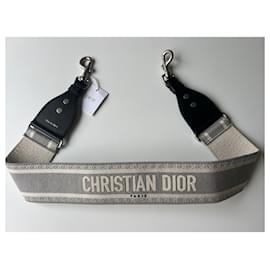 Christian Dior-Tracolla in tela-Grigio