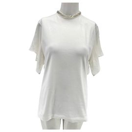 Tops Louis Vuitton T.International L de algodón Blanco