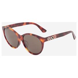 Gucci-Braune Sonnenbrille aus Schildpatt-Braun