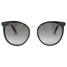 Gucci-Schwarze, runde Sonnenbrille-Schwarz