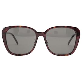 Saint Laurent-Brown square framed oversized sunglasses-Brown
