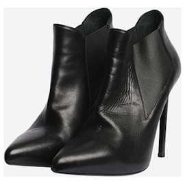 Saint Laurent-Black pointed-toe ankle boots - size EU 41-Black