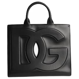 Dolce & Gabbana-Cabas DG en cuir noir-Noir