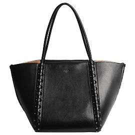 Alaïa Bolsa preta com alça superior e tachas Preto