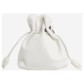 Loewe-White Flamenco petal bag-White