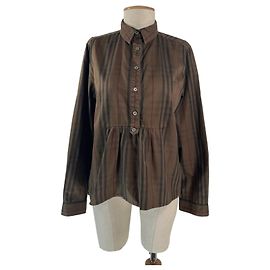 Blusa Burberry de algodón con cuadros Multicolor
