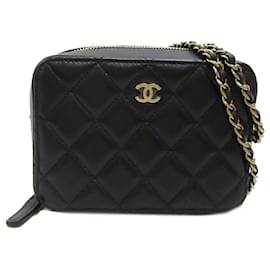 Chanel-Sac photo Chanel Mini CC en cuir d'agneau noir-Noir