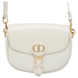 Dior-Dior White Medium Leather Bobby Crossbody-White