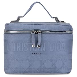 Dior-Dior Blue Cannage Diortravel D-Lite Vanity Case-Blue