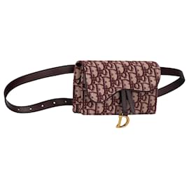 Dior-Sac ceinture Saddle en toile oblique rouge Dior-Rouge