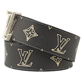 Louis Vuitton-Ceinture réversible emblématique LV noire Louis Vuitton-Noir