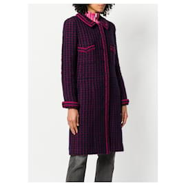 Chanel-Collectors Logo Belted Tweed Coat-Multiple colors