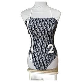Dior Badeanzug, Bikini Weiß Blau