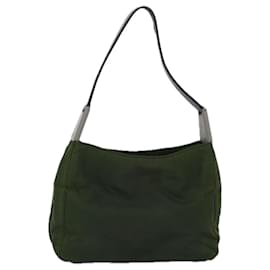 Prada-PRADA Shoulder Bag Nylon Khaki Auth 74196-Khaki