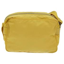 Prada-PRADA Shoulder Bag Nylon Yellow Auth 73871-Yellow