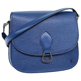 Louis Vuitton-Bolsa de ombro LOUIS VUITTON Epi Saint Cloud GM azul M52195 Autenticação de LV12264-Azul