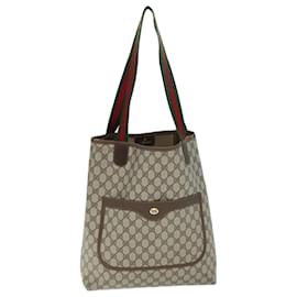 Gucci-GUCCI Borsa tote GG Supreme Web Sherry Line Beige Rosso Verde 40 02 003 Auth yk12095-Rosso,Beige,Verde